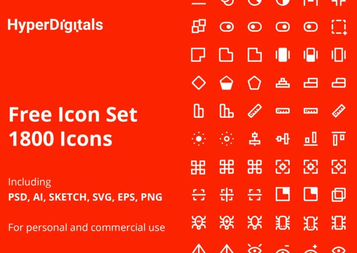 Hyperdigitals - Blog - Free Icon Set - 1800 Icons - Photoshop, Illustrator, Sketch, SVG, EPS, PNG