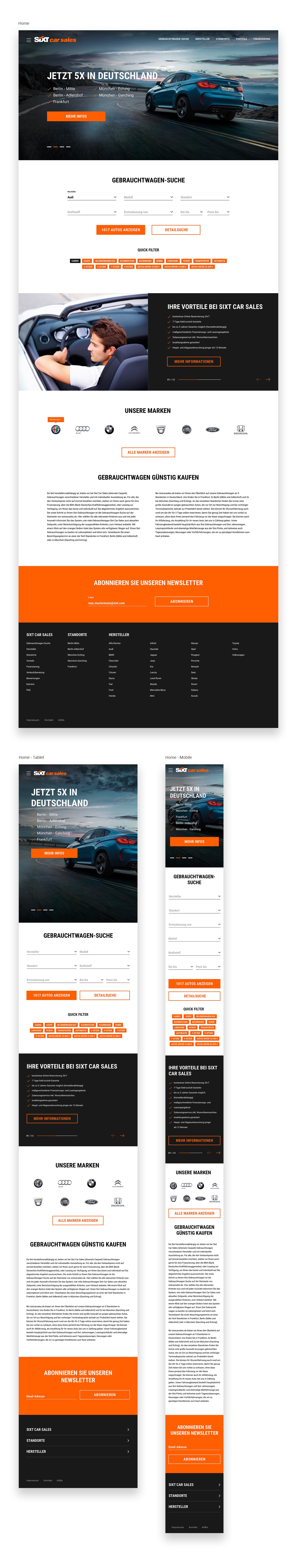 Palmy Studio - SIXT Car Sales - web design website development ux design ui design branding